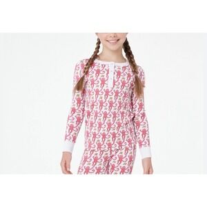 Roller Rabbit Kids Pajama Top Size 8 Pink Monkey Print Long Sleeve Pima Cotton